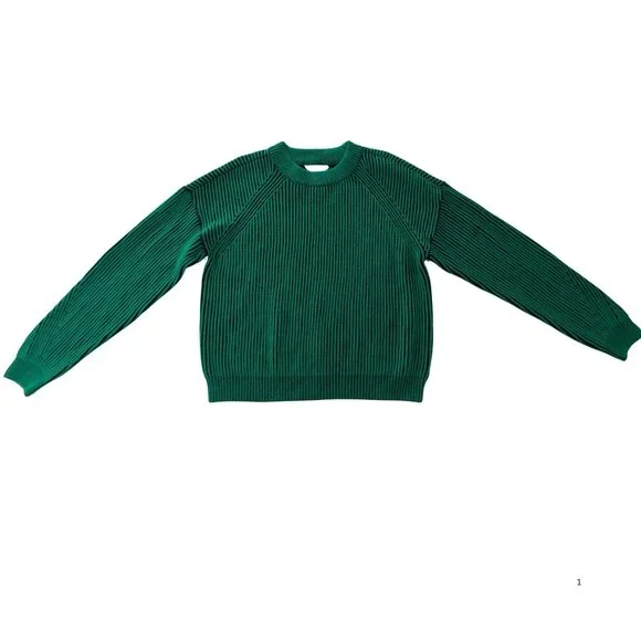 No Boundaries Green Ribbed Knit Sweater Juniors XL (15โ17) NWT - Picture 2 of 5